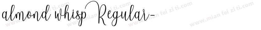almond whisp Regular字体转换